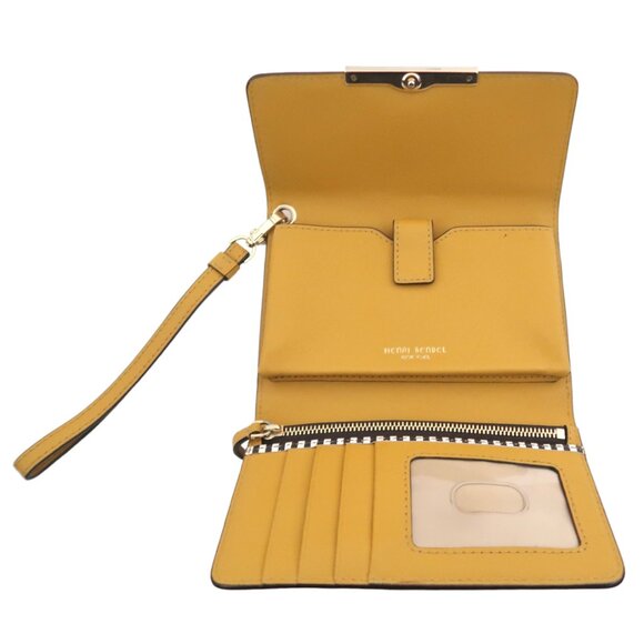 HENRI BENDEL Textured yellow leather clutch wallet - Picture 4 of 8